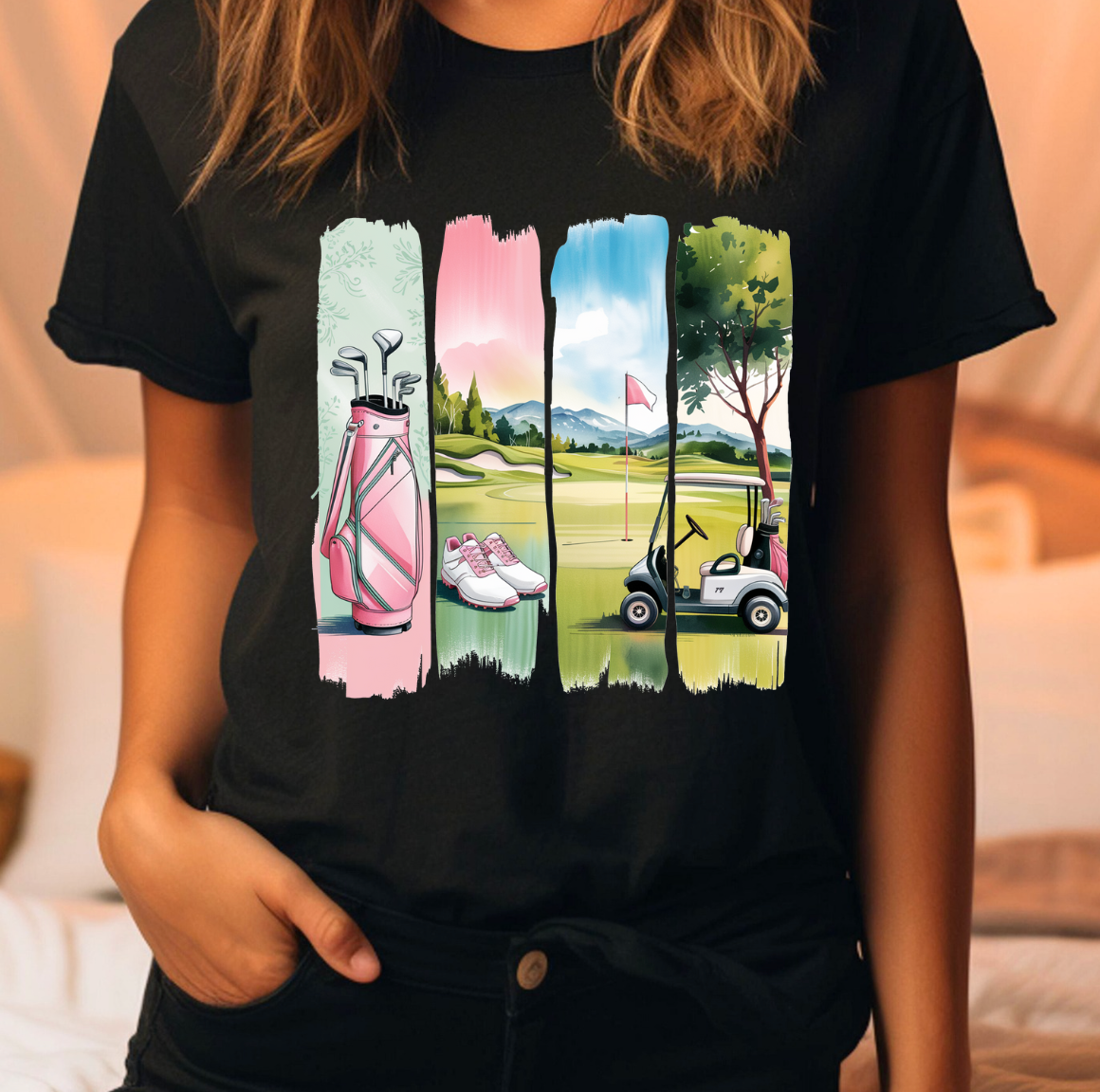 Watercolor Golf Tee Hoodie, Sweatshirt | PodWearCo.com