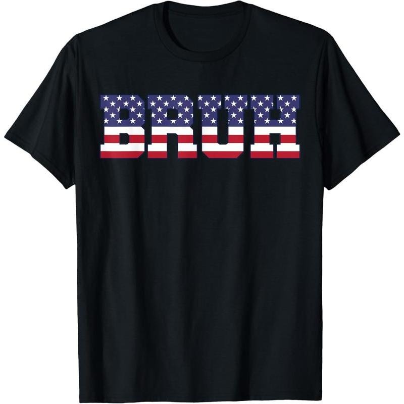 [100% Cotton]   4Th Of July Shirts For Kids Boys Bruh America USA Flag T-Shirt Golf Gift T-Shirt For Men And Women...
