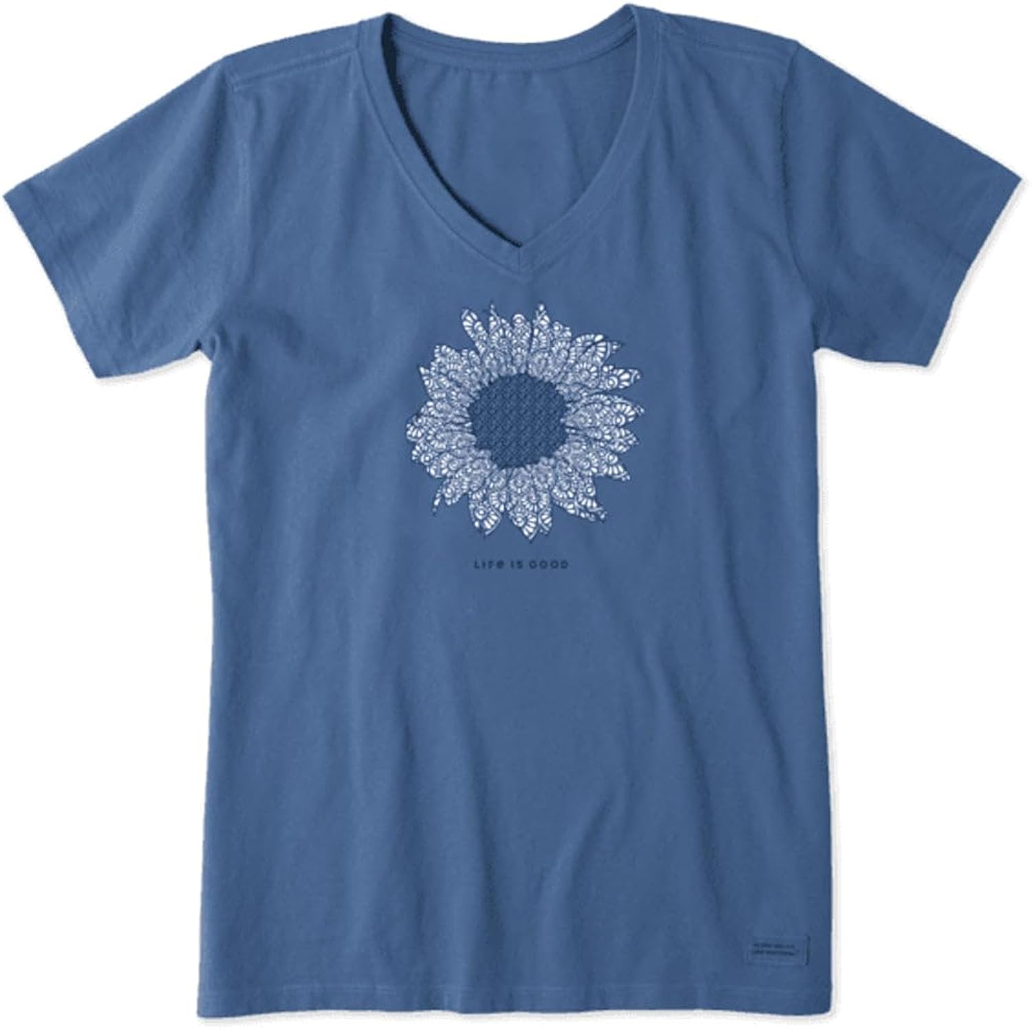 Life is Good Women's Crusher Tee Shirt, Short Sleeve Cotton Graphic T-Shirts, French Sunflower Hoodie, Sweatshirt