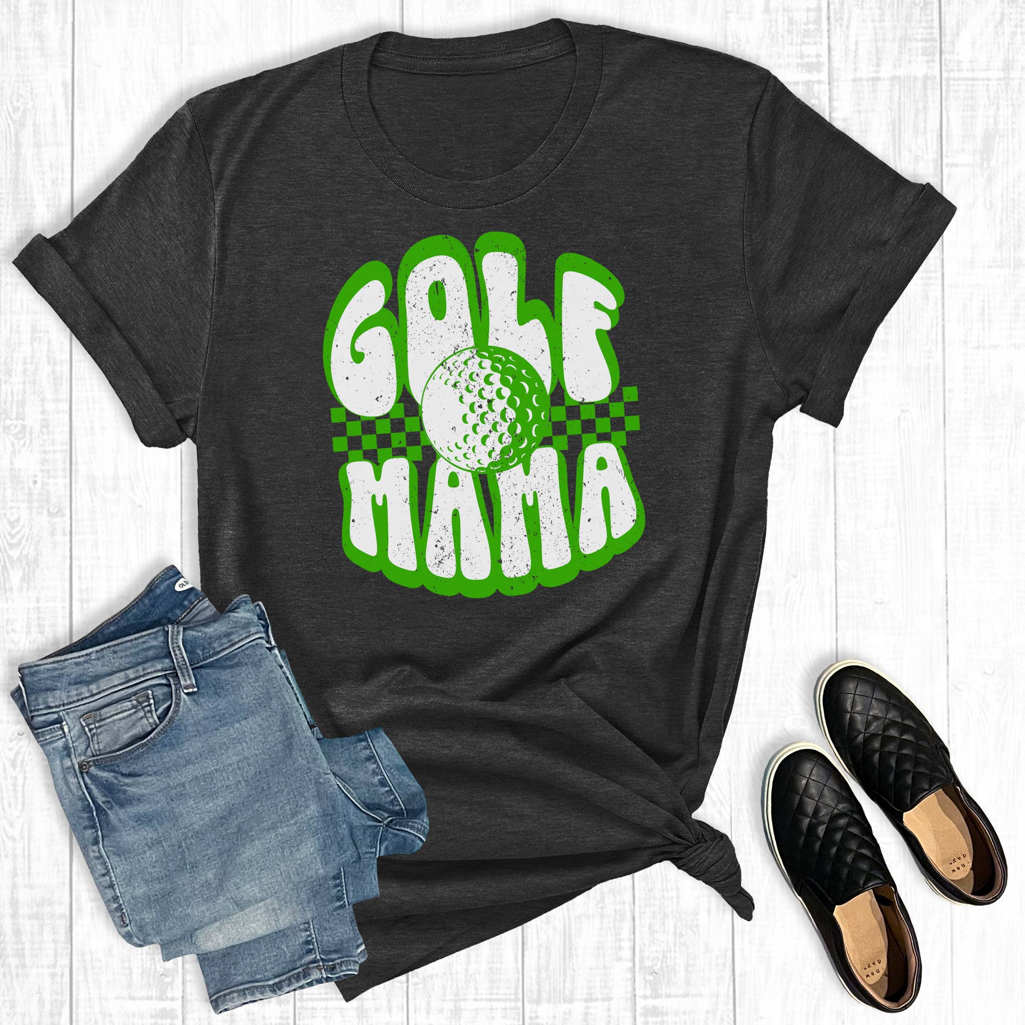 Retro Golf Mama Graphic Tee Hoodie, Sweatshirt | PodWearCo.com