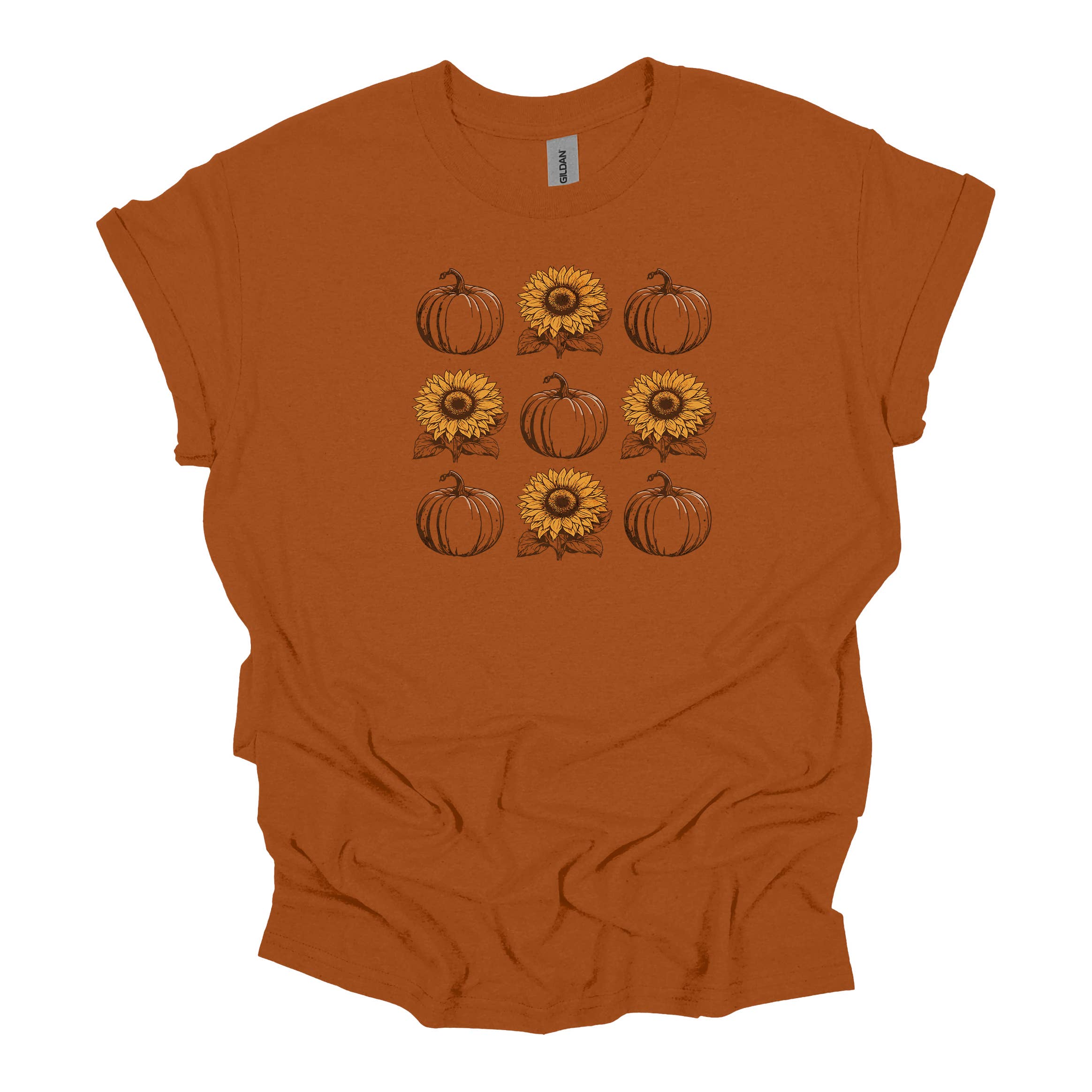 Pumpkins and Sunflowers Tee Hoodie, Sweatshirt | PodWearCo.com