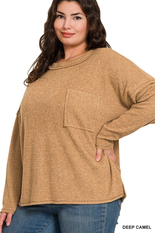 ",.SI-26742 Ribbed Brushed Melange Hacci Sweater T-Shirts, Hoodie, Sweatshirt | PodWearCo.com