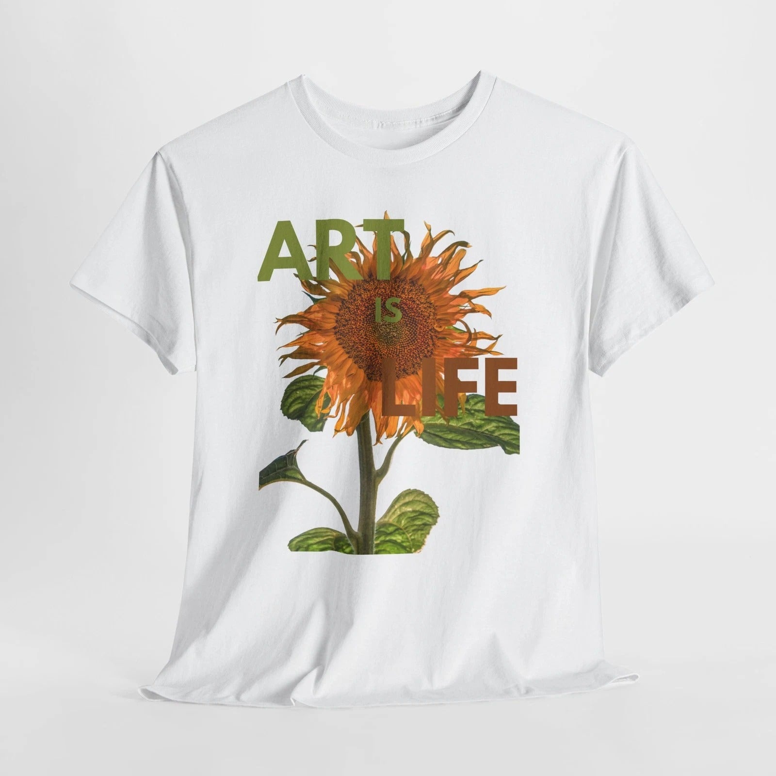 Art is Life Sunflower Tee, Unisex Cotton T-Shirt, Floral Graphic Tee, Gift [...]