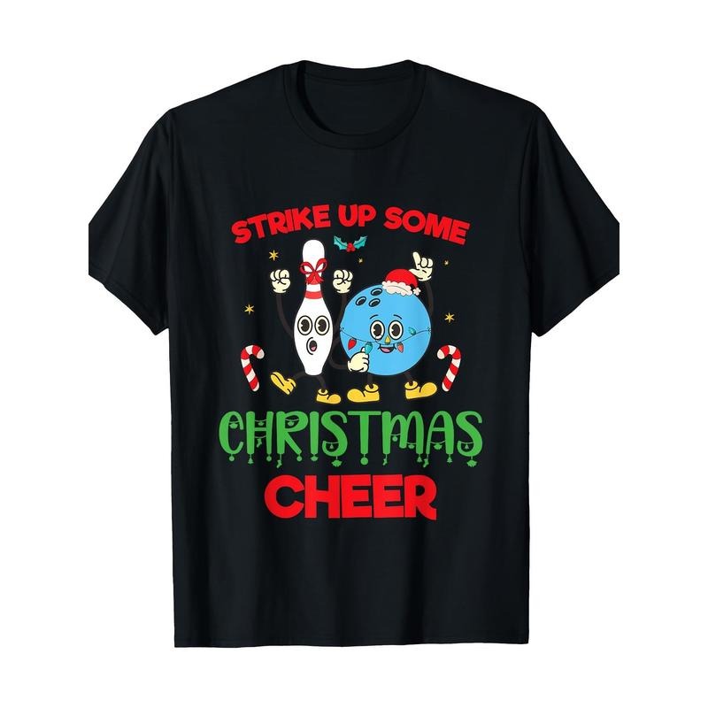 Christmas Bowling Team Family Bowling Matching Xmas Bowling220g 100% Cotton T-Shirt made in usa Hoodie, Sweatshirt