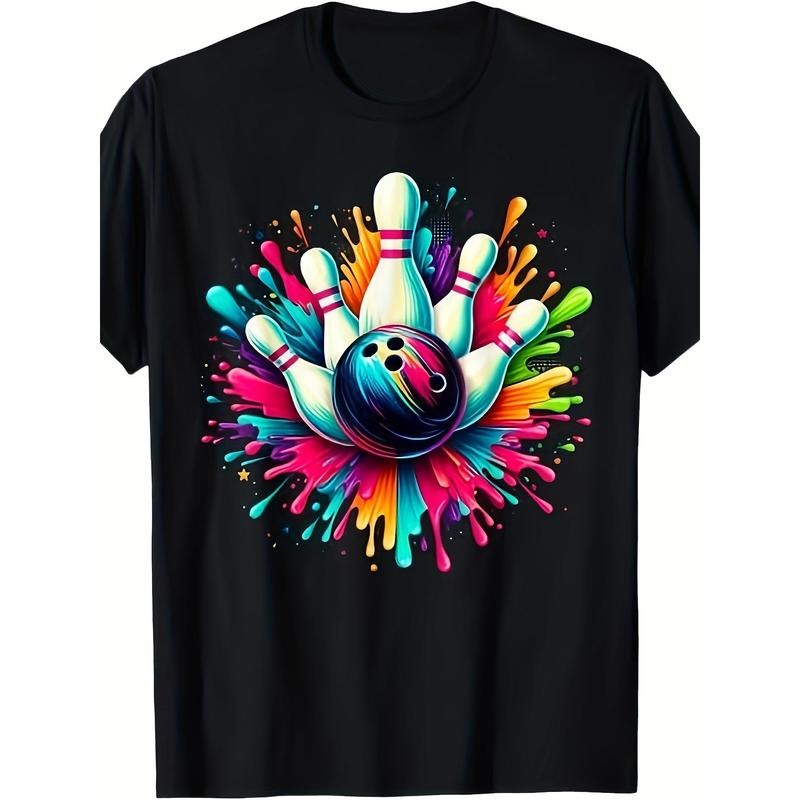 Colorful Bowling Game Day Bowling Cute Colorsplash Ball T-Shirt made in usa Hoodie, Sweatshirt | PodWearCo.com