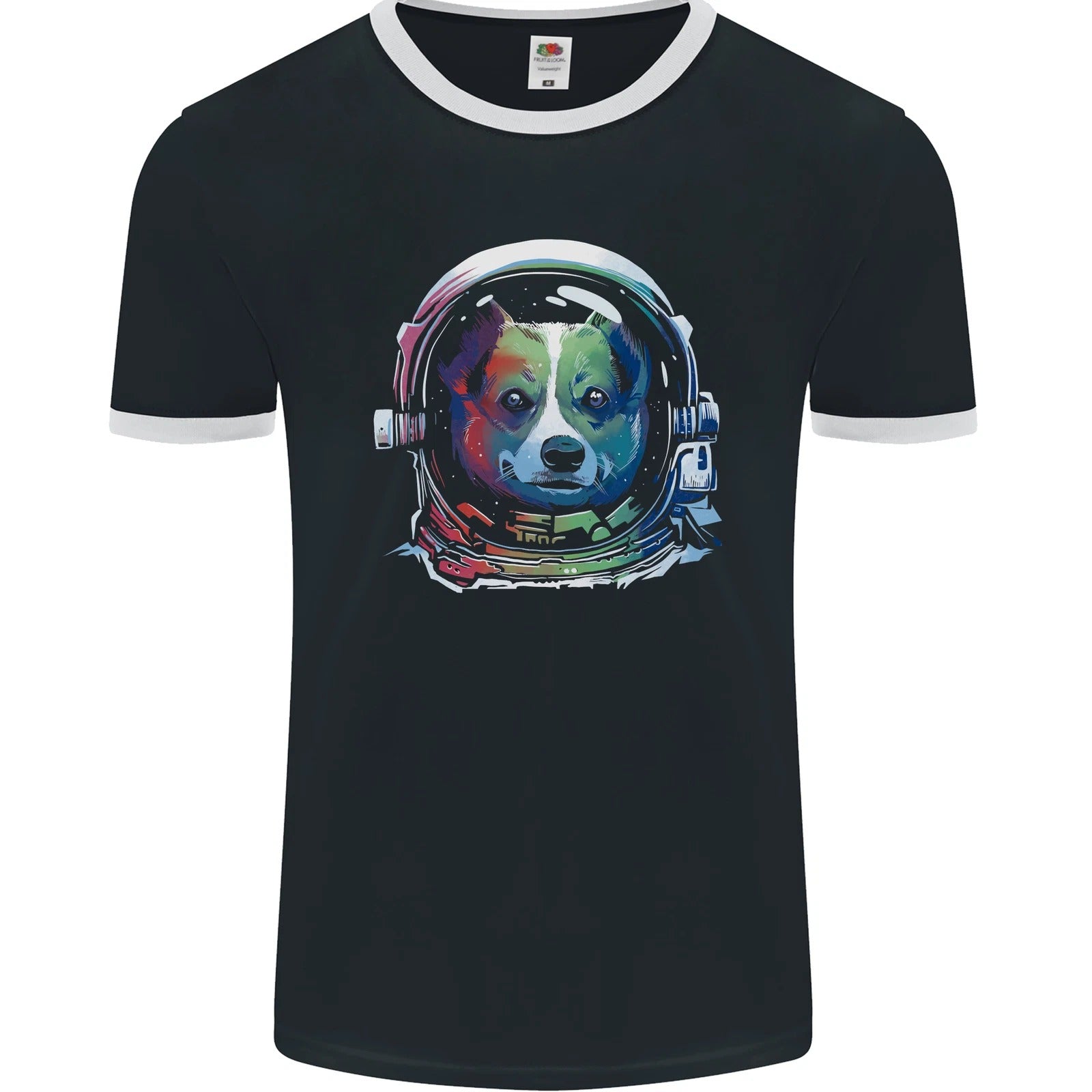 Corgi Astronaut Dog Mens Ringer T-Shirt FotL