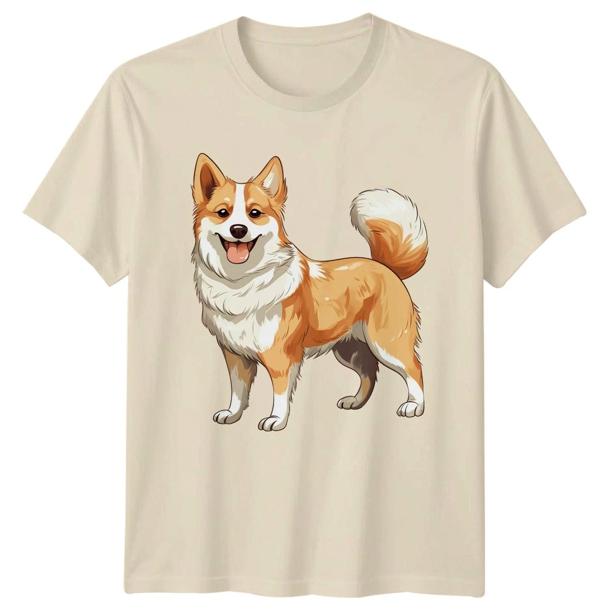 Corgi Dog Animals Mens T-Shirt Womens Tee Graphic Unisex Pet Lover