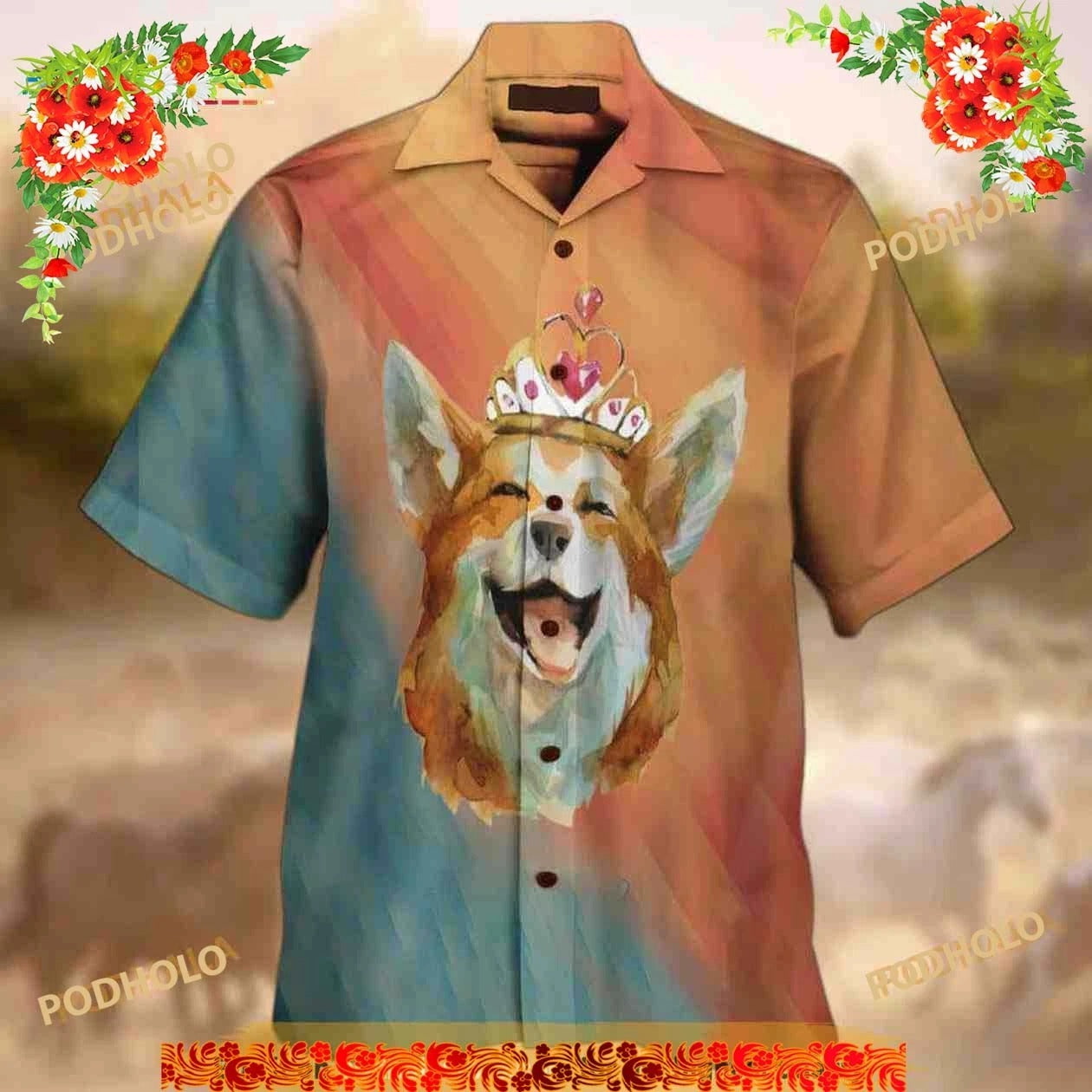 Corgi Dog Funny Hawaiian Shirt Cool Gift For Beach Trip