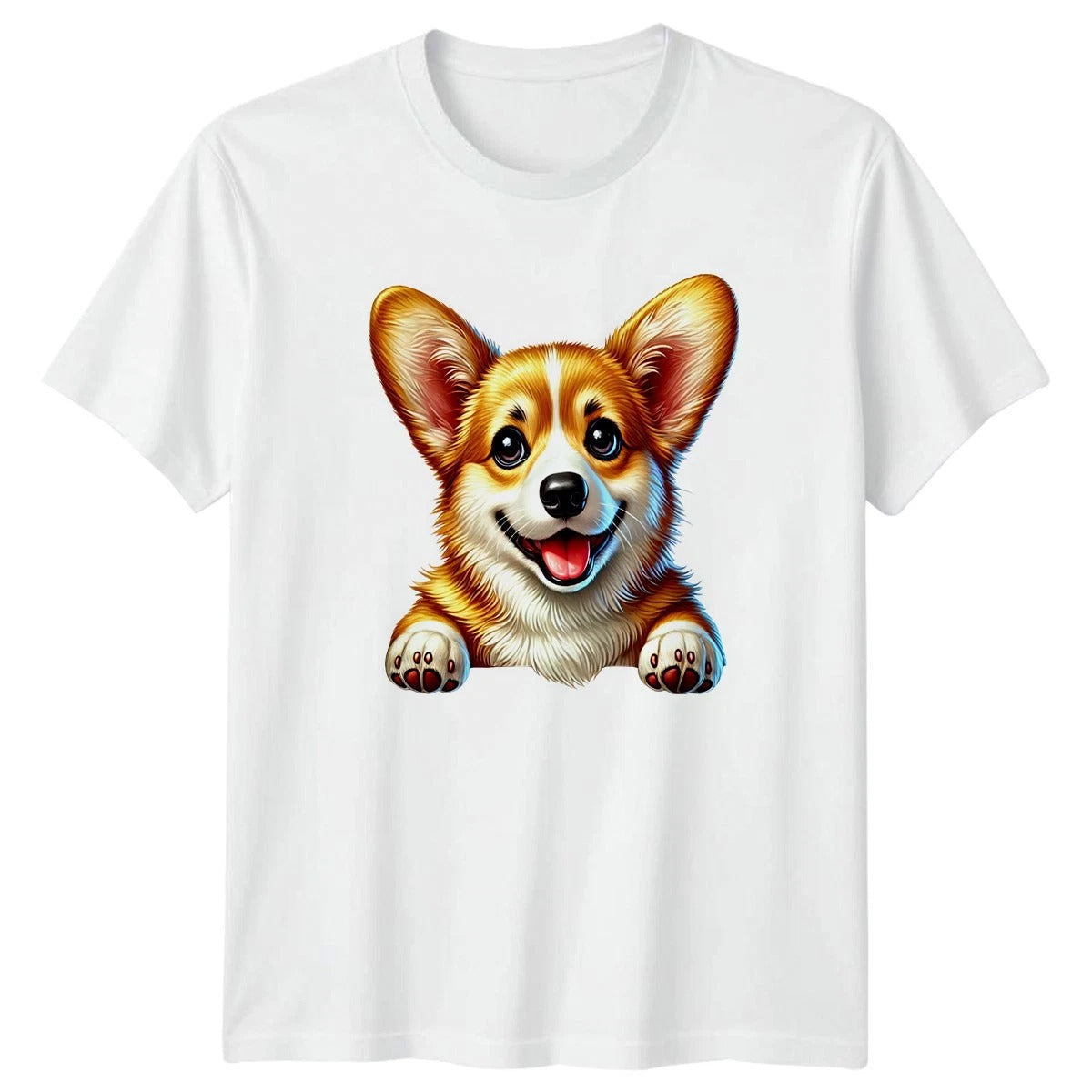 Cute Happy Smiling Corgi Dog T-Shirt Corgi Puppy Dog Animal