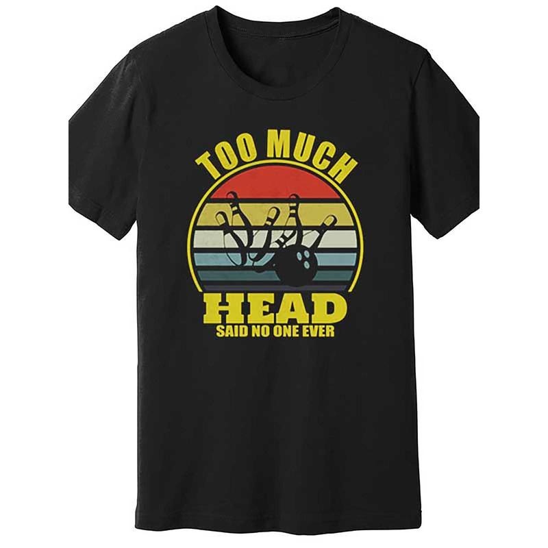 Funny Bowling Graphic Men's T-Shirt - Soft Cotton, Short Sleeve, Crew Neck, Casual Fit