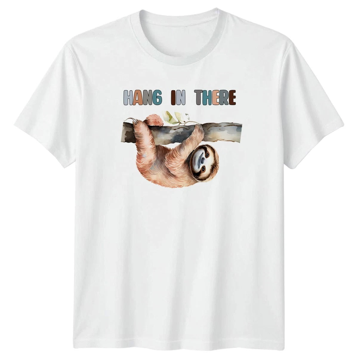 Hang In There T-Shirt Sloth Animal Inspirational Birthday Gift For Him And Her