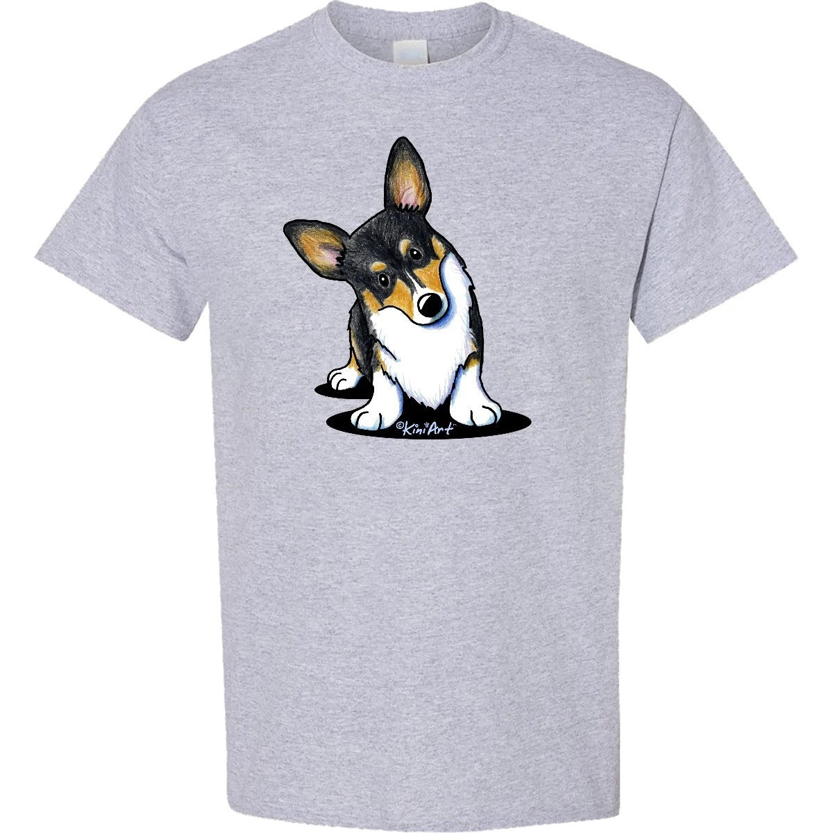 Inktastic Tri Color Corgi T-Shirt - KiniArt Pembroke Welsh Dog Cute Puppy Art