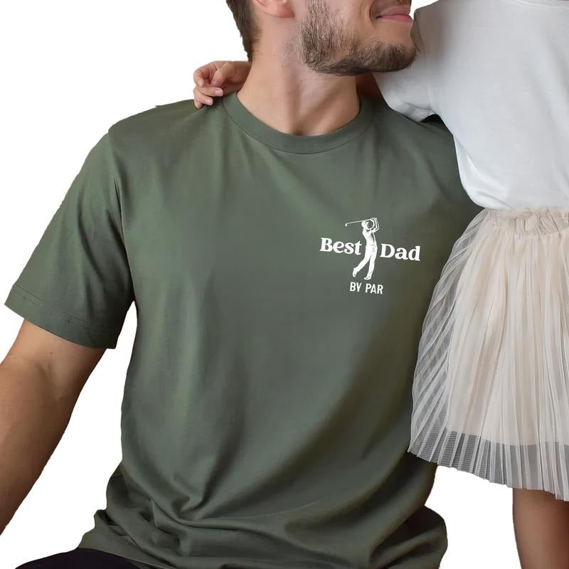 MAPTEES Best Dad By Par Graphic Tee, Golf Dad T-shirt For Men, Girl Dad Shirt, Boy Papa Men Tee, Funny Daddy Men...
