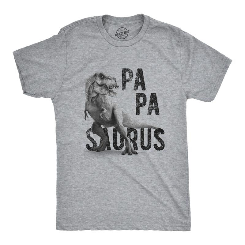 Mens Papasaurus T Shirt Funny Trex Dinosaur Fathers Day Graphic Novelty Tee Mens Funny T Shirts Cool Tees Soft Stylish...