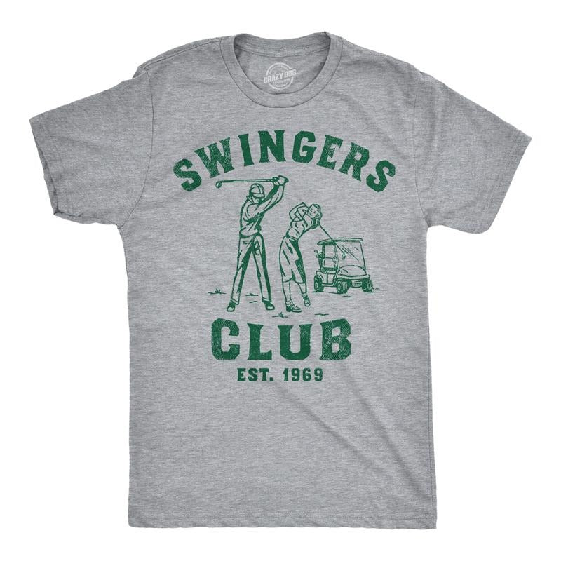 Mens Swingers Club Funny T Shirts Sarcastic Golfing Graphic Tee for Men Mens Funny T Shirts Cool Tees Soft Stylish Casual...