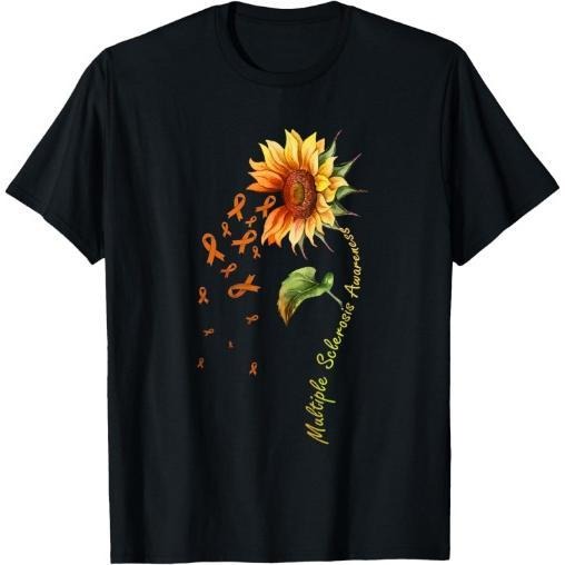 Multiple Sclerosis Awareness Sunflower Shirt MS Awareness T-Shirt Made in USA Hoodie, Sweatshirt | PodWearCo.com