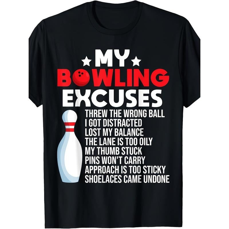 Outdoor men's clothing quality materials, bowling funny excuse T-shirt, comfortable and breathable made in usa Hoodie,...