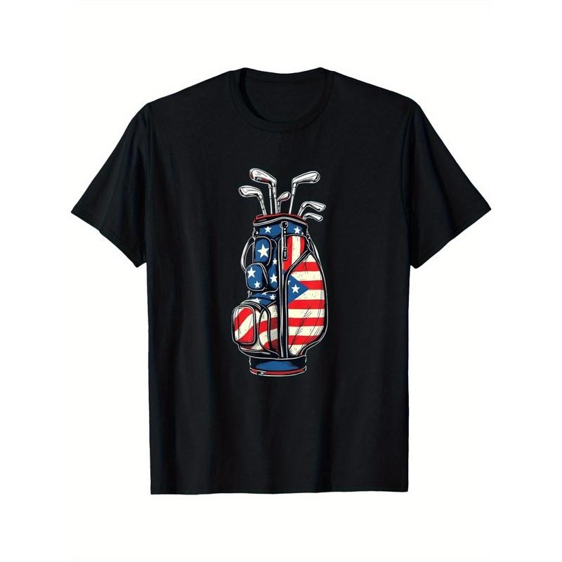 Plus Size Women's Patriotic Golf Tee - 4th of July, Star