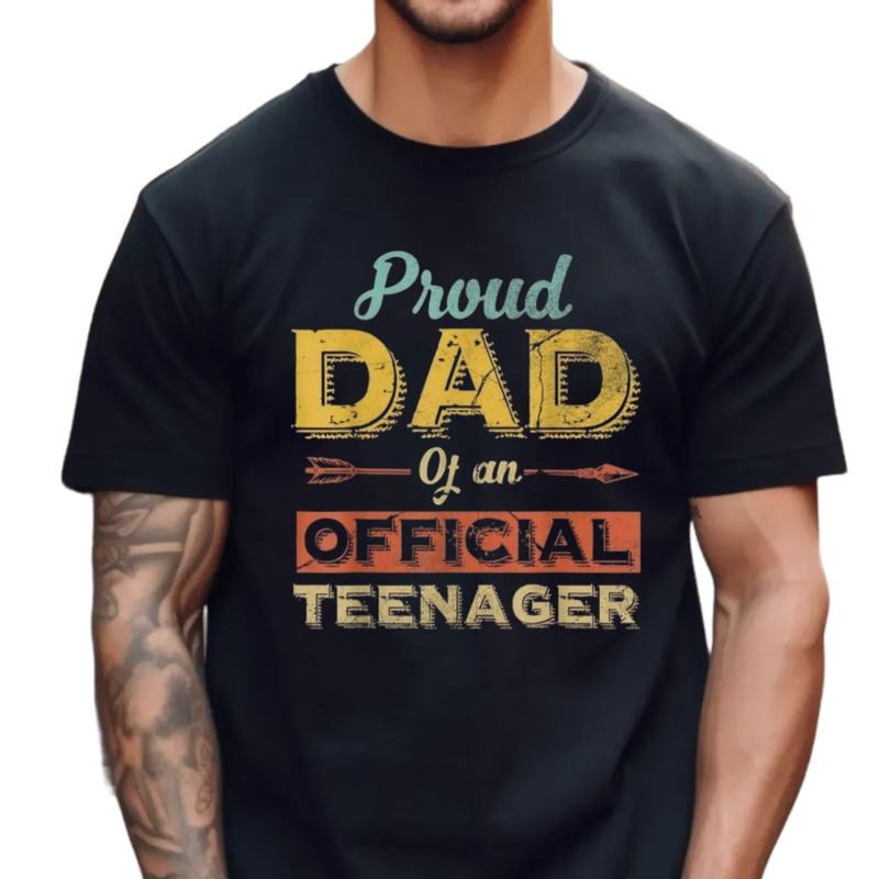 Proud Dad Of An Official Teenager Shirt, Dad Of Teenager Daughter Tshirt, Dad Of Teen Girl, Fathers Day Gift, Unisex...
