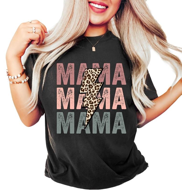 Retro Mama Shirt, Leopard Mama Shirt, Motherhood Shirt, Mama Gift Mother's Day, Unisex T-Shirt, Gifts For Mama Mother...