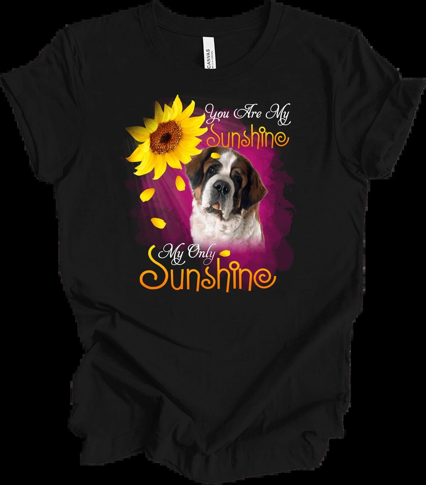 Saint Bernard You Are My Sunshine Dog Lover Gift St Bernard Mom Sunflower Shirt