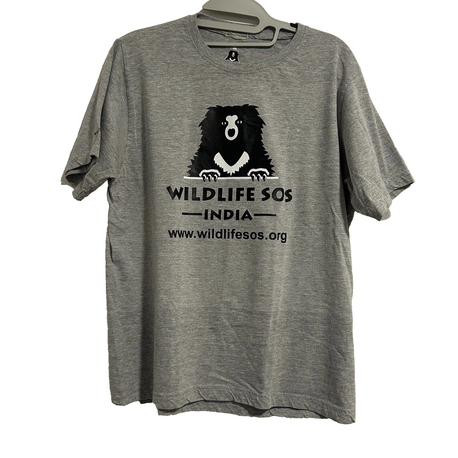 Wildlife SOS India Volunteer T-Shirt w/ Sloth Bear - Medium