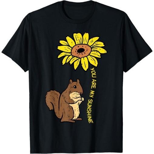 Squirrel Sunflower You Are My Sunshine men Girls Kids Teen T-Shirt Made in USA Hoodie, Sweatshirt | PodWearCo.com
