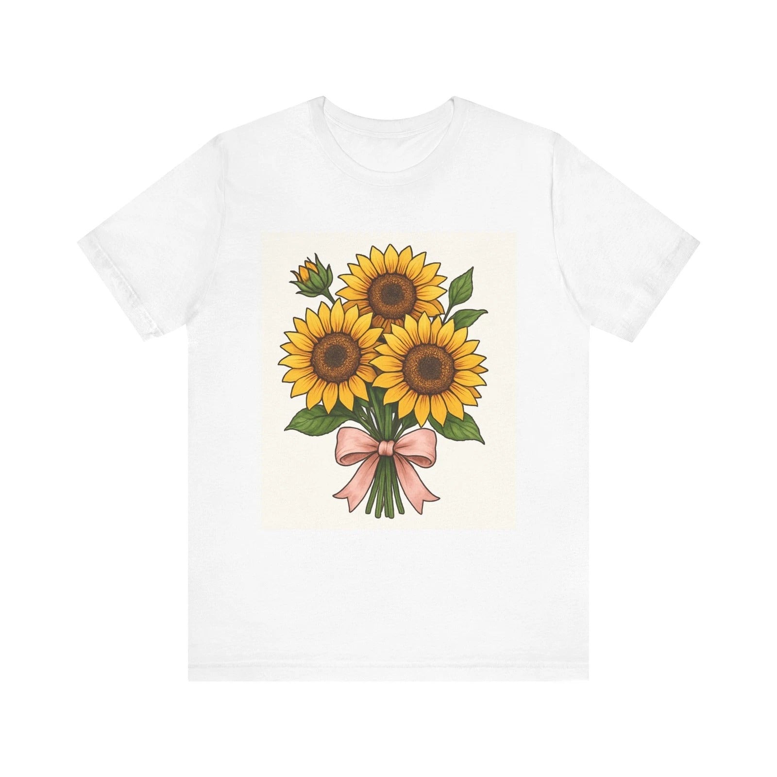 Sunflower Bouquet Tee, Floral T-Shirt, Summer Apparel, Gift for Her, [...]