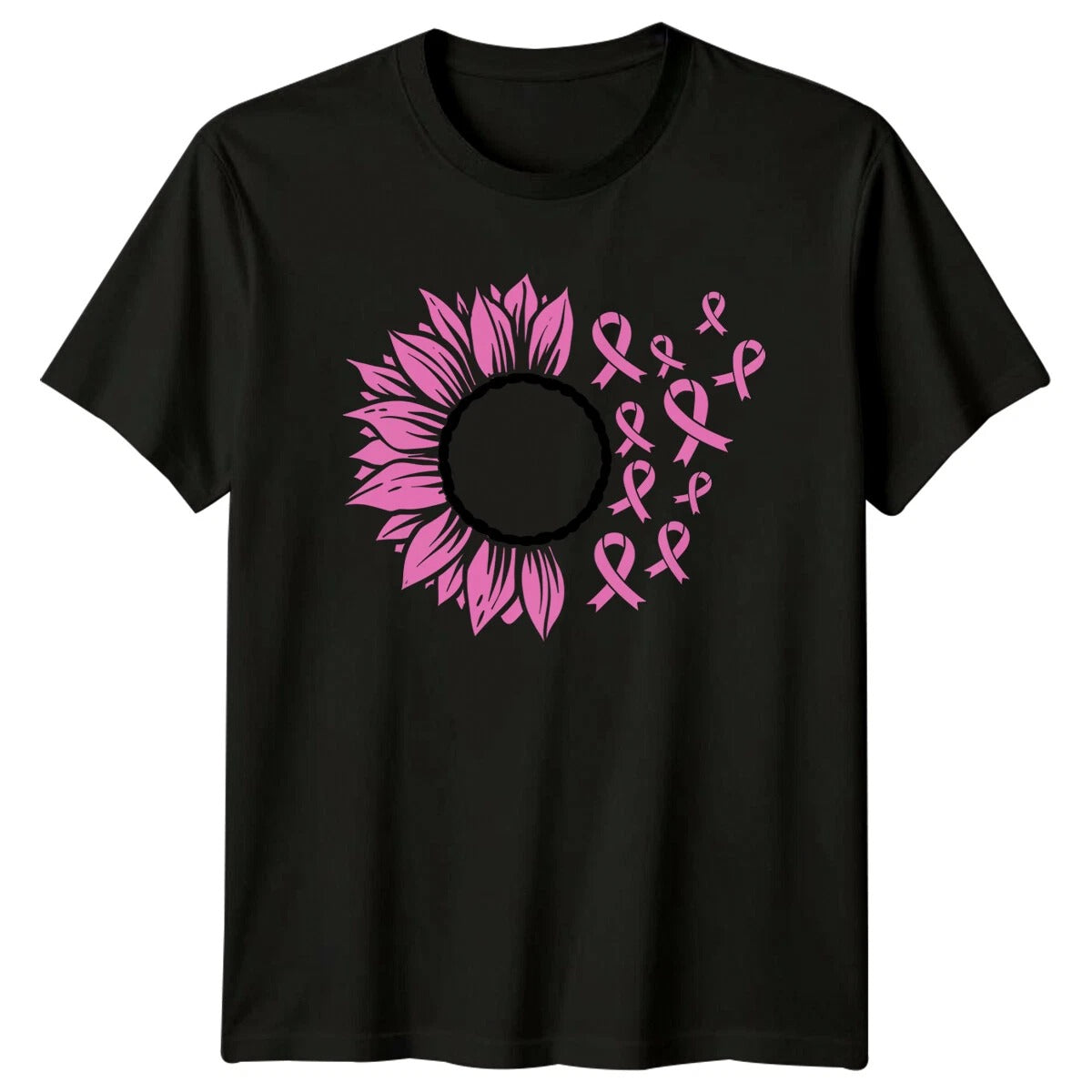 Sunflower Breast Cancer Awareness Ribbon T-Shirt