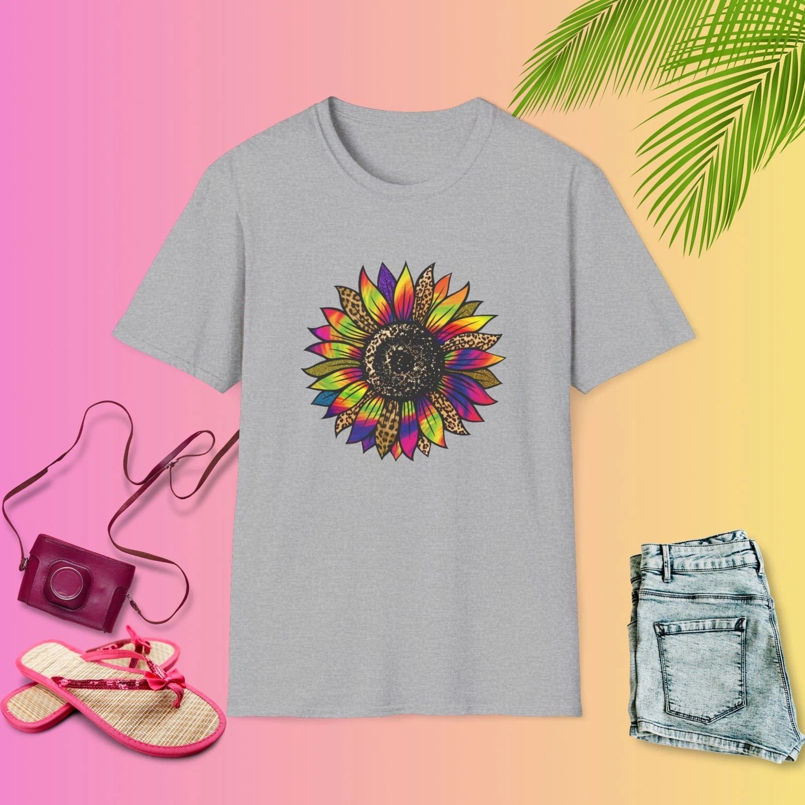 Sunflower T-Shirt, Floral Tee, Nature Lover Gift, Botanical Shirt, Garden Theme