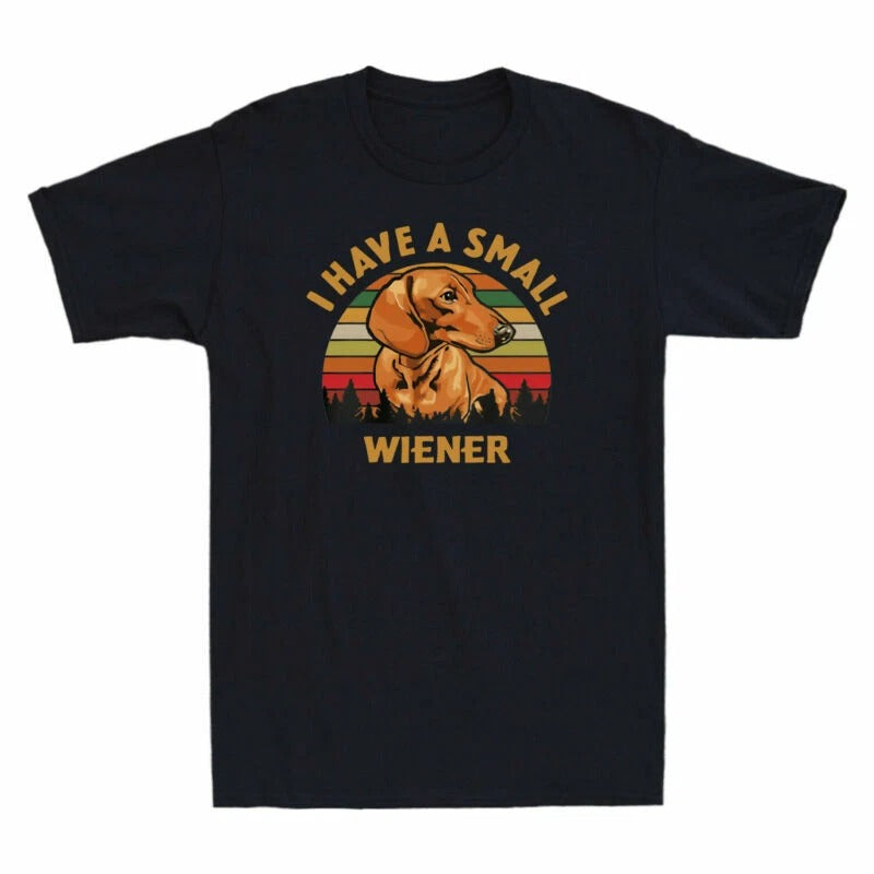T-shirt I Cotton Dachshund Vintage Men's Tee Have A Wiener Funny Small Adult Dog