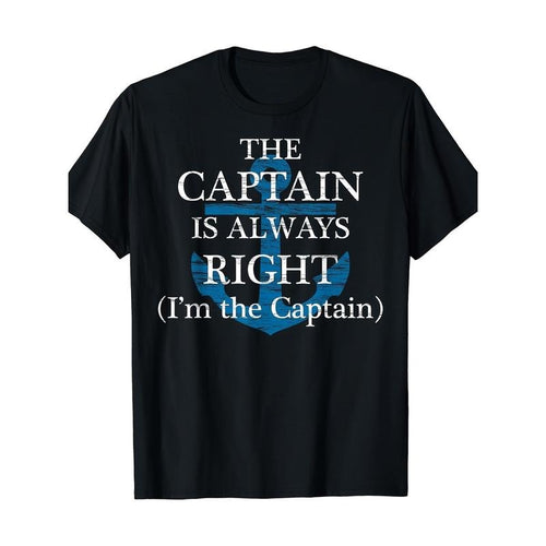 "The Captain is Always Right" and "I Am the Captain" Funny gift T-shirt Made in USA Hoodie, Sweatshirt | PodWearCo.com