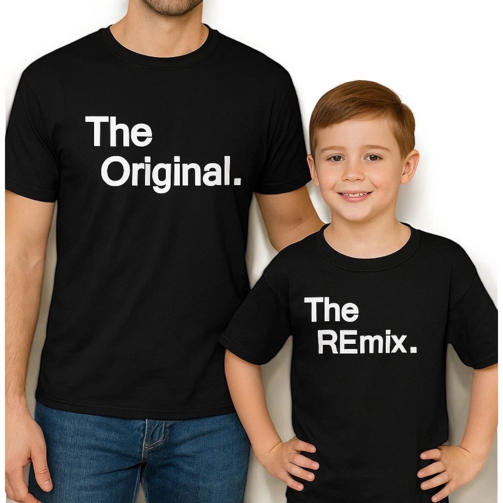 The Original Remix Family Matching T-Shirt | Funny Dad & Son Mum & Daughter Top