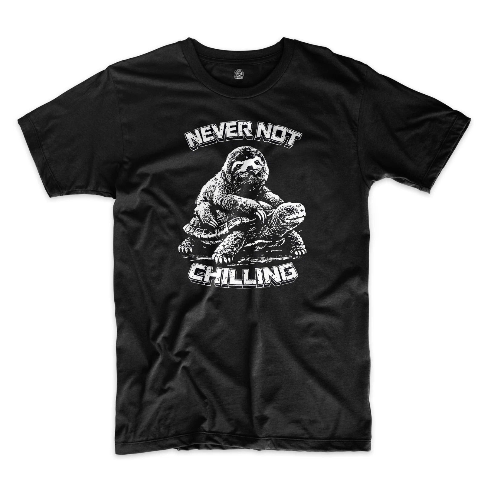 Trendy Sloth I Just Can't Never Not Chilling Funny Retro Lazy Quote T-Shirt