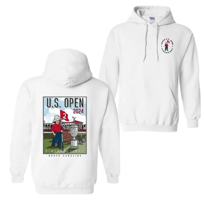 US Open Golf Championship Pinehurst Both Sided T-shirt Sweatshirt Hoodie, Unisex Cotton Shirts Trending Shirt, Premium...