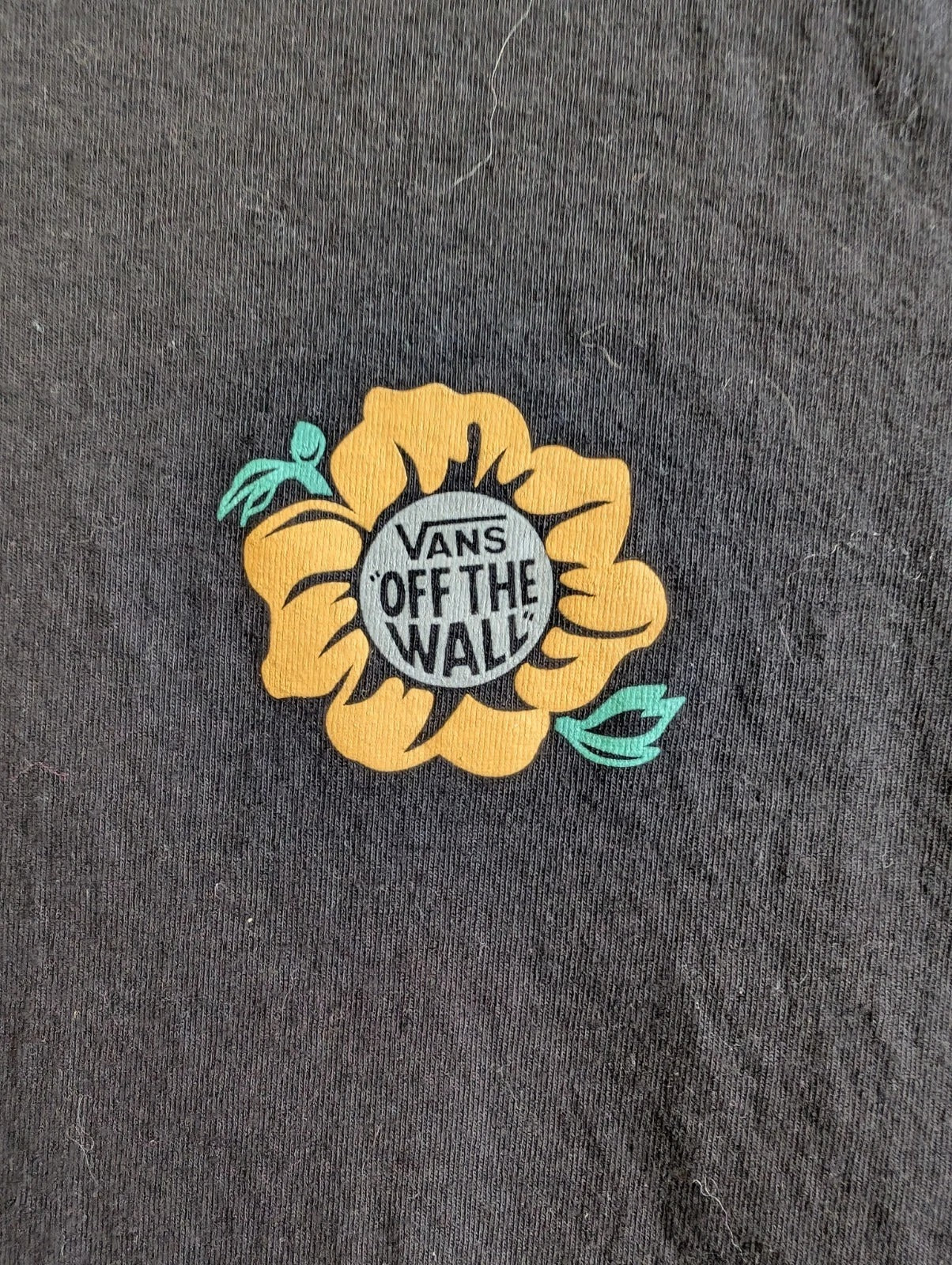 Vans Sunflower Skate Tee | Checkerboard Floral Graphic Shirt M