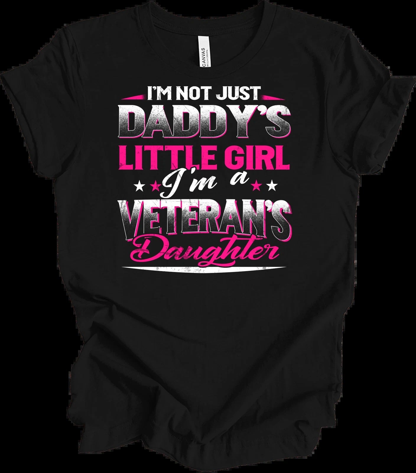 Veteran's Daughter Daddy's Little Girl Shirt Proud Military Dad Gift T-Shirt