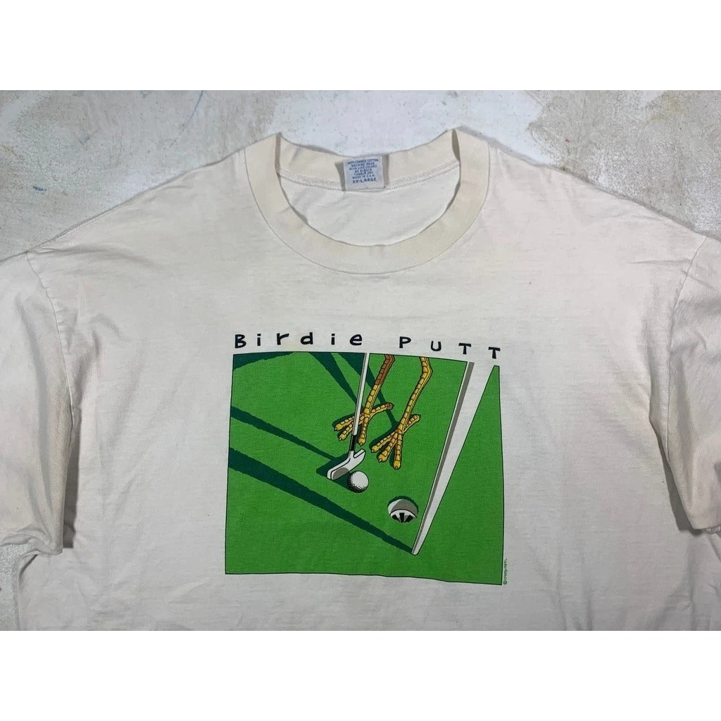 Vintage 90s Crazy Shirts Hawaii Mens XXL Birdie Putt Eagle Golf T Shirt White