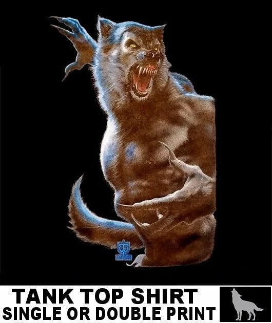 WILD WOLF LYCAN FULL MOON GOTHIC IMMORTAL DEMON TWILIGHT WEREWOLF TANK TOP AB52