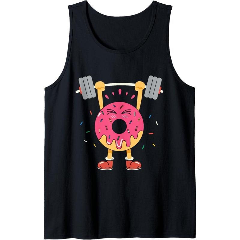 Weightlifting Funny Fitness Workout Gym Donut Lover Gift Tank Top made in usa T-Shirts, Hoodie, Sweatshirt | PodWearCo.com