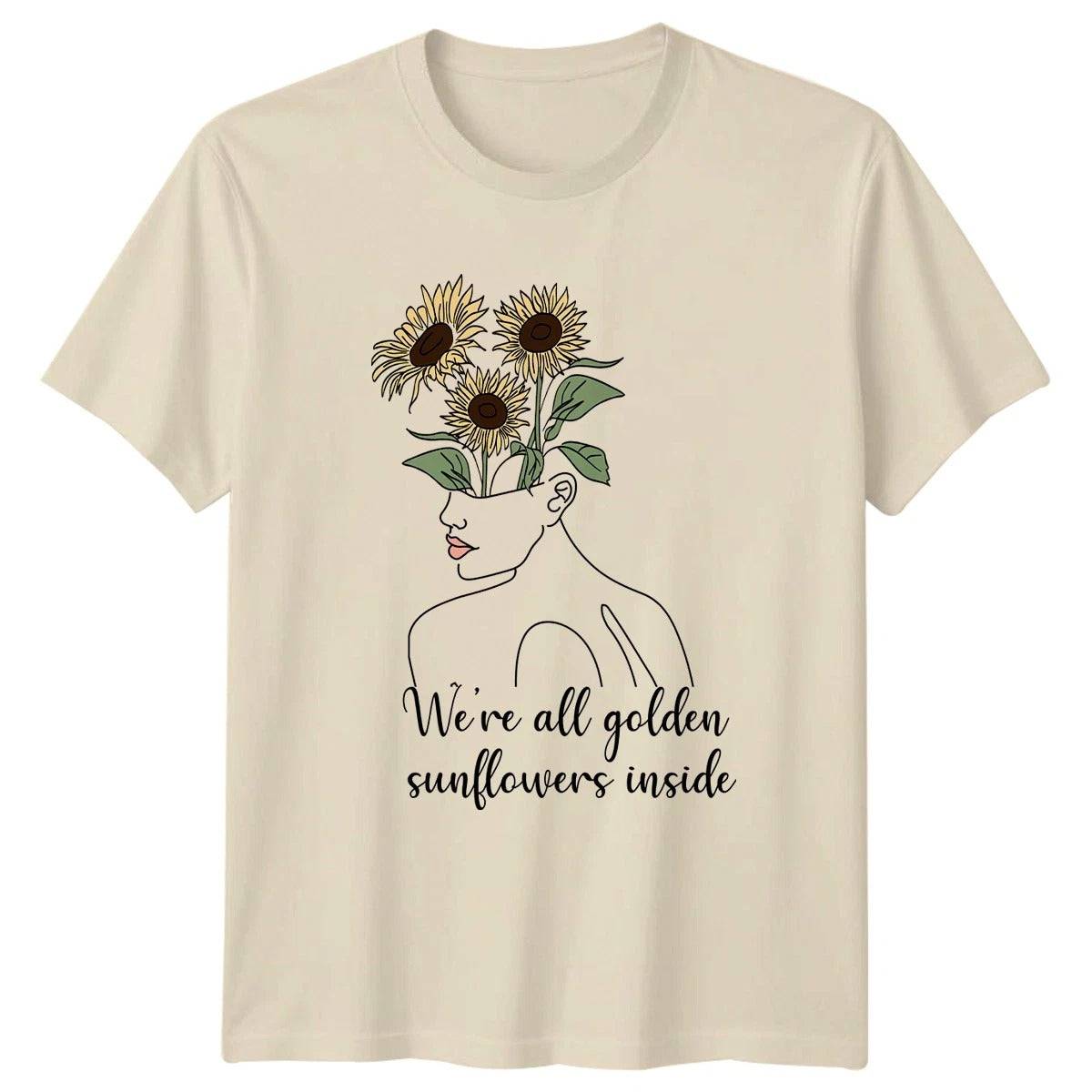 Were All Golden Sunflowers Womens T-Shirt Sunflower Floral Birthday Gift For Her