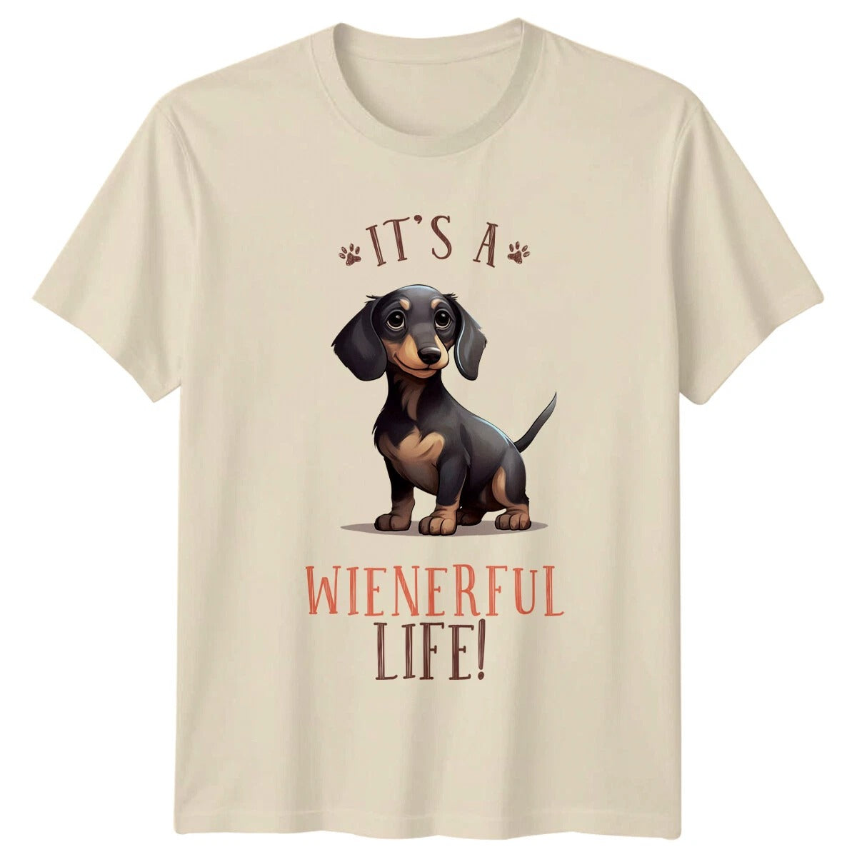 Wienerful Life Dachshund Dog T-Shirt, Cute Dog Quote T-Shirt