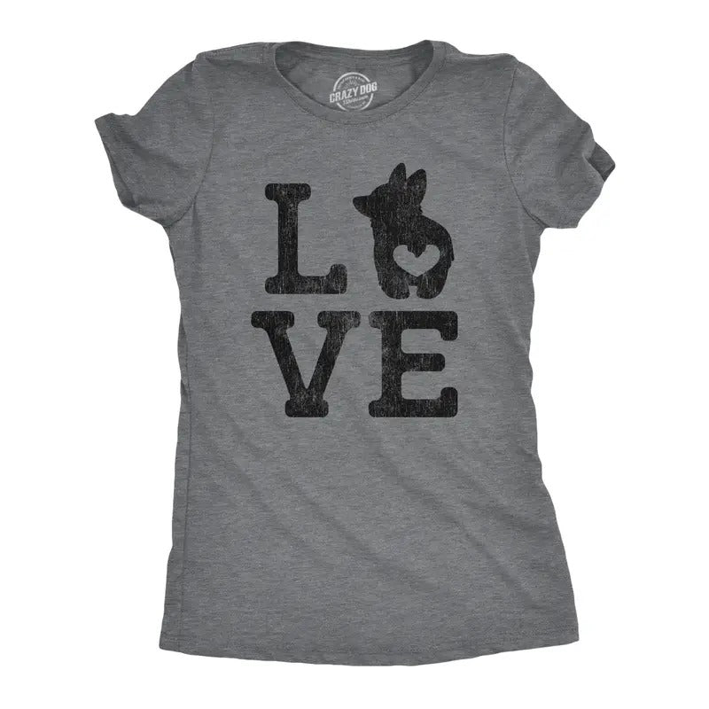 Womens Love Corgi T shirt Funny Pet Puppy Dog Mom Animal Lover Graphic Tee Funny Womens T Shirts Cute Slimming Top...