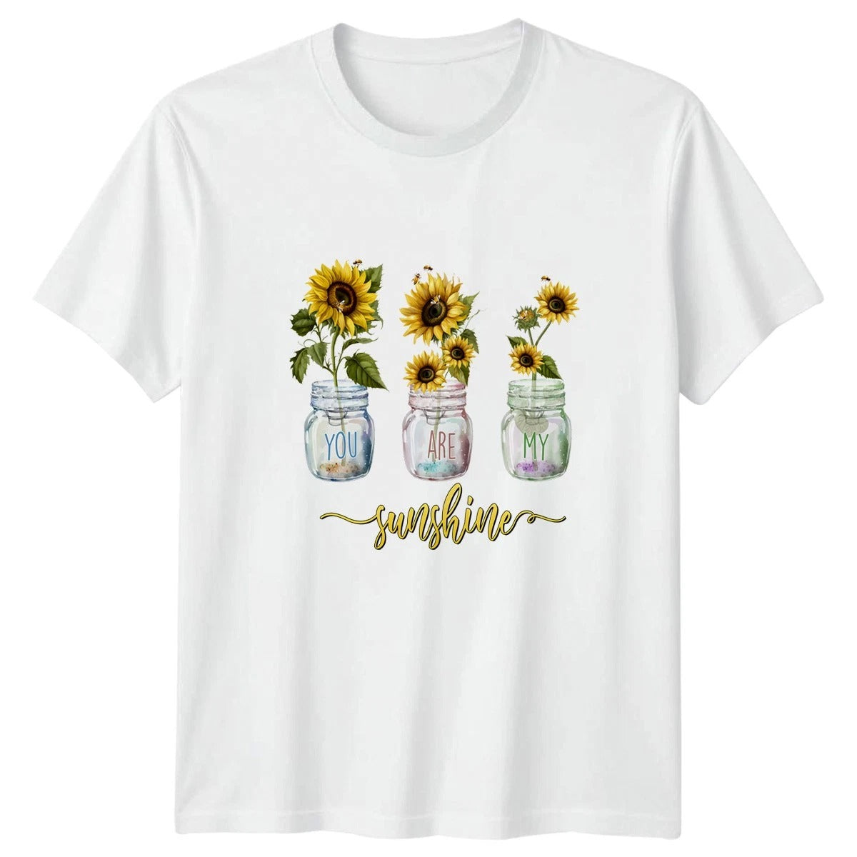 You Are My Sunshine T-Shirt Sunflowers Floral Birthday Gift For Him And Her