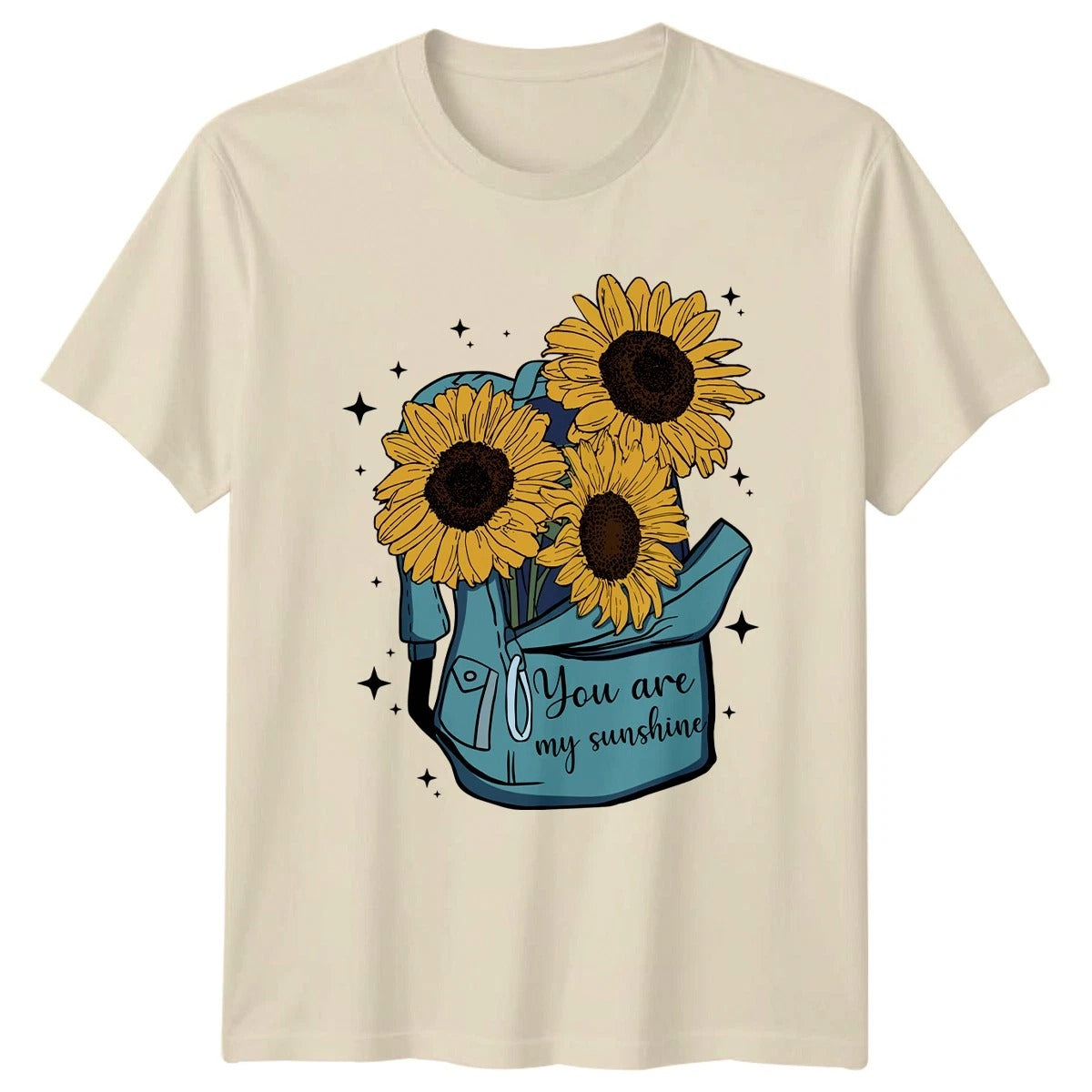You Are My Sunshine Womens T-Shirt Sunflower Floral Birthday Gift For Her