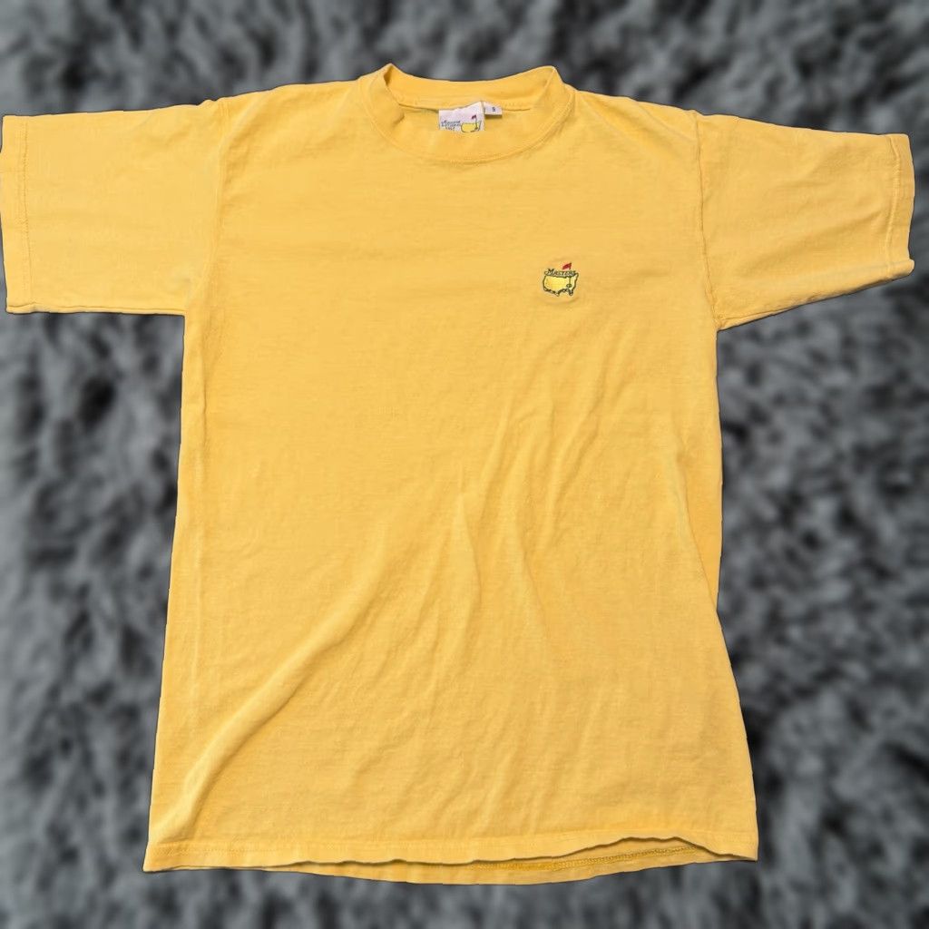 Vintage Masters T Shirt Augusta National Golf Shop Yellow Usa Size S Short Sleeve Crew Neck Hoodie, Sweatshirt