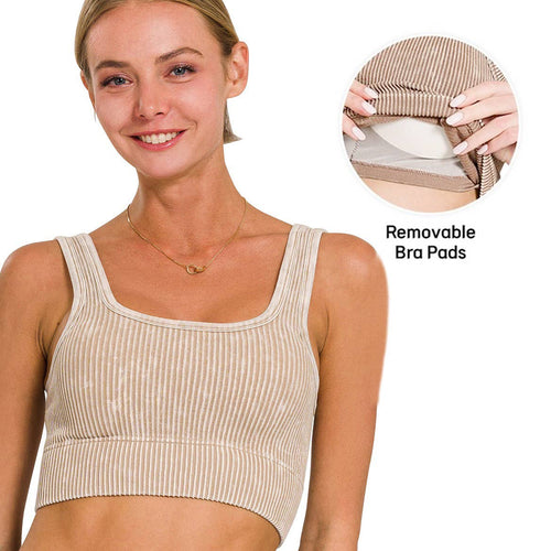 ",.....Washed Rib Square Neck Crop Tank Top T-Shirts, Hoodie, Sweatshirt | PodWearCo.com