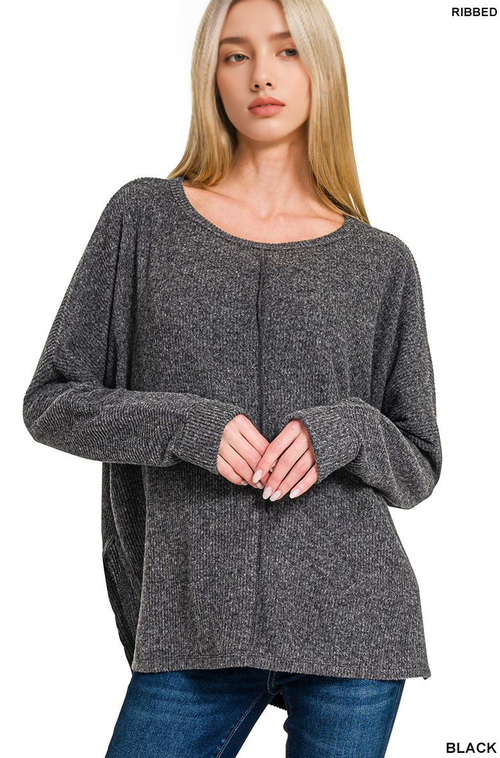 ",...Brushed Melange Hacci Dolman Sleeve Sweater T-Shirts, Hoodie, Sweatshirt | PodWearCo.com