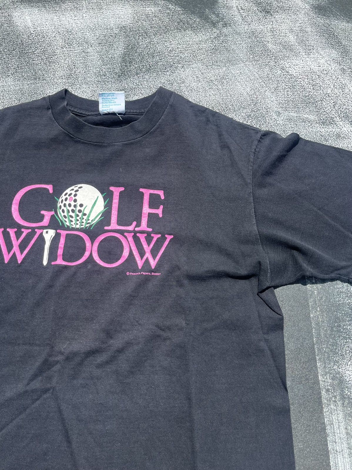 Vintage Golf Widow Single Stitch Faded Tee Shirt 90s Funny Hoodie, Sweatshirt | PodWearCo.com